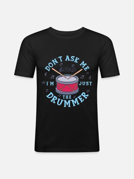drummer - Men's Slim Fit T-Shirt - black