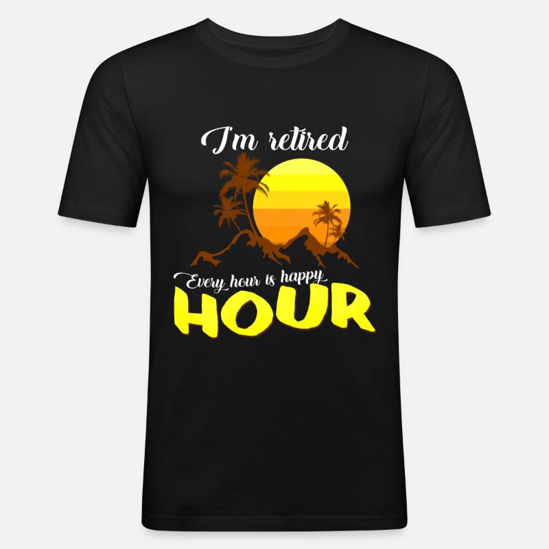 Ruhestand - Männer Slim Fit T-Shirt - Schwarz