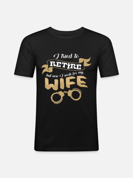 retirement - Men's Slim Fit T-Shirt - black