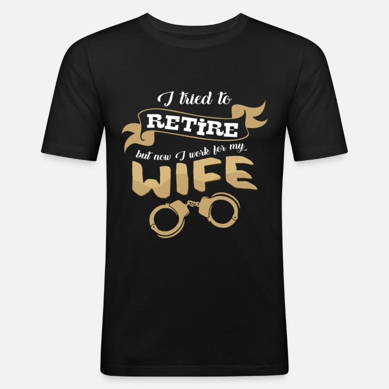 Ruhestand - Männer Slim Fit T-Shirt - Schwarz