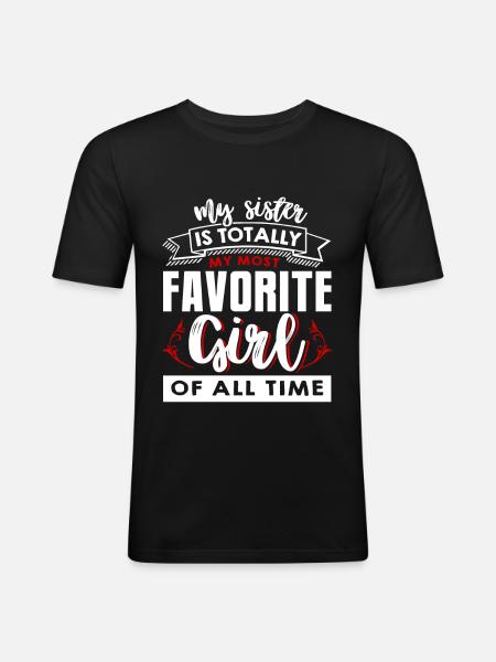 Bruder Und Schwester - Männer Slim Fit T-Shirt - Schwarz