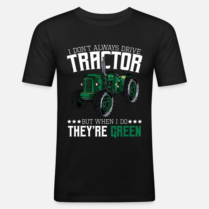 Traktor - Männer Slim Fit T-Shirt - Schwarz