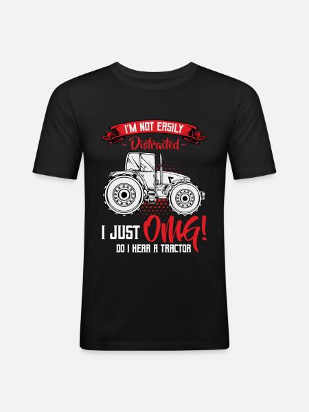tractor - Men's Slim Fit T-Shirt - black