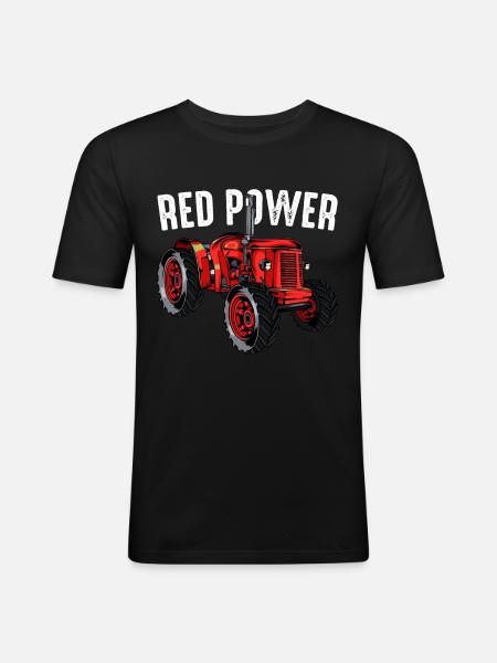 Traktor - Männer Slim Fit T-Shirt - Schwarz