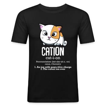 Chemiker - Männer Slim Fit T-Shirt - Schwarz - Vorne - Nik (191cm)