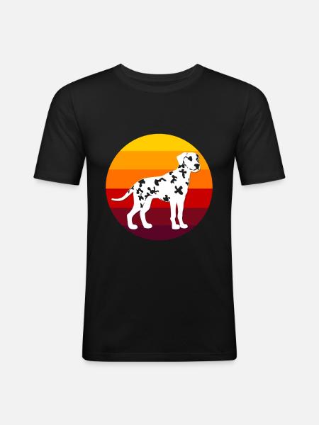 Dalmatian - Men's Slim Fit T-Shirt - black