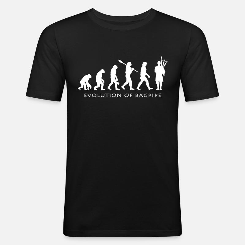 Dudelsack - Männer Slim Fit T-Shirt - Schwarz