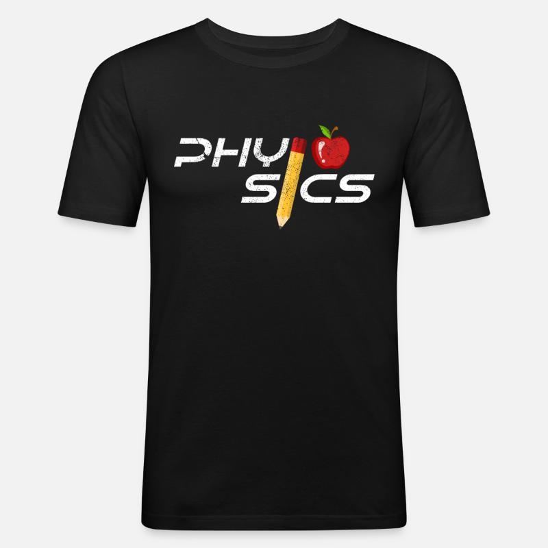 Physiker - Männer Slim Fit T-Shirt - Schwarz