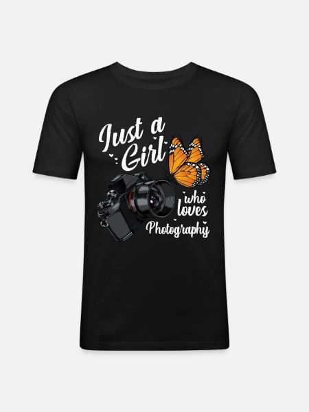 photographer - Men's Slim Fit T-Shirt - black