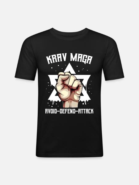 Krav Maga - Men's Slim Fit T-Shirt - black
