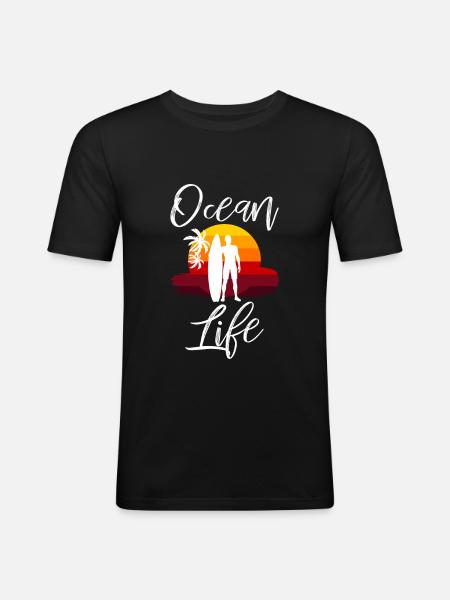 surfer - Men's Slim Fit T-Shirt - black