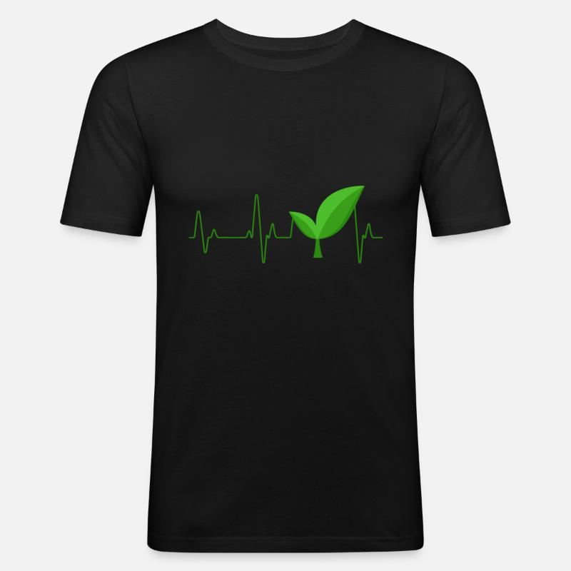 Vegan - Männer Slim Fit T-Shirt - Schwarz