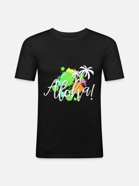 summer - Men's Slim Fit T-Shirt - black