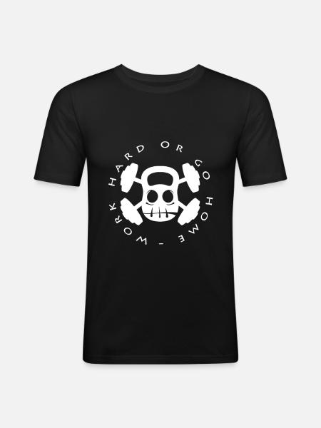 dumbbell - Men's Slim Fit T-Shirt - black