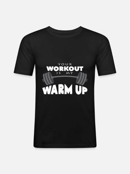 dumbbell - Men's Slim Fit T-Shirt - black