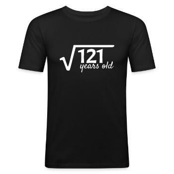 11 Geburtstag - 11 Jahre alt - Männer Slim Fit T-Shirt - Schwarz - Vorne - Nik (191cm)