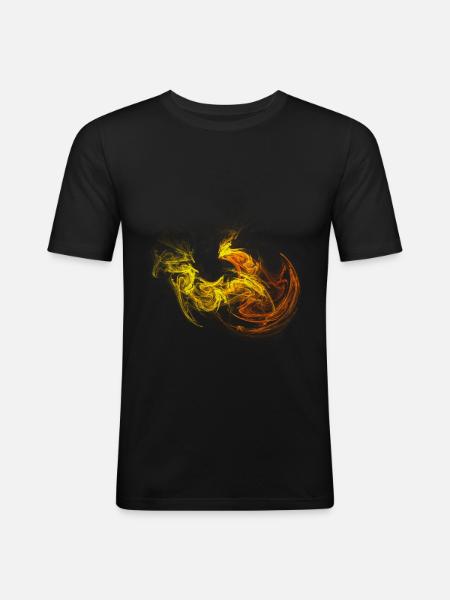 Stripes - Männer Slim Fit T-Shirt - Schwarz