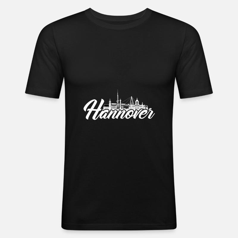Hannover - Männer Slim Fit T-Shirt - Schwarz