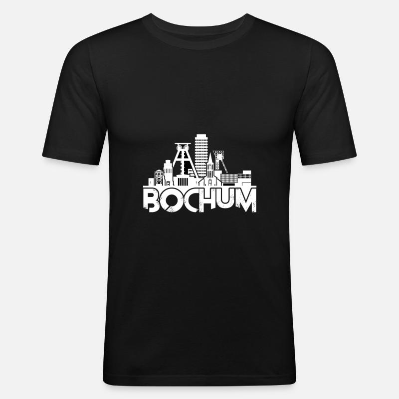 Bochum - Männer Slim Fit T-Shirt - Schwarz