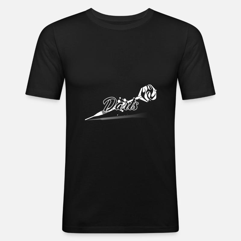 Darts - Männer Slim Fit T-Shirt - Schwarz