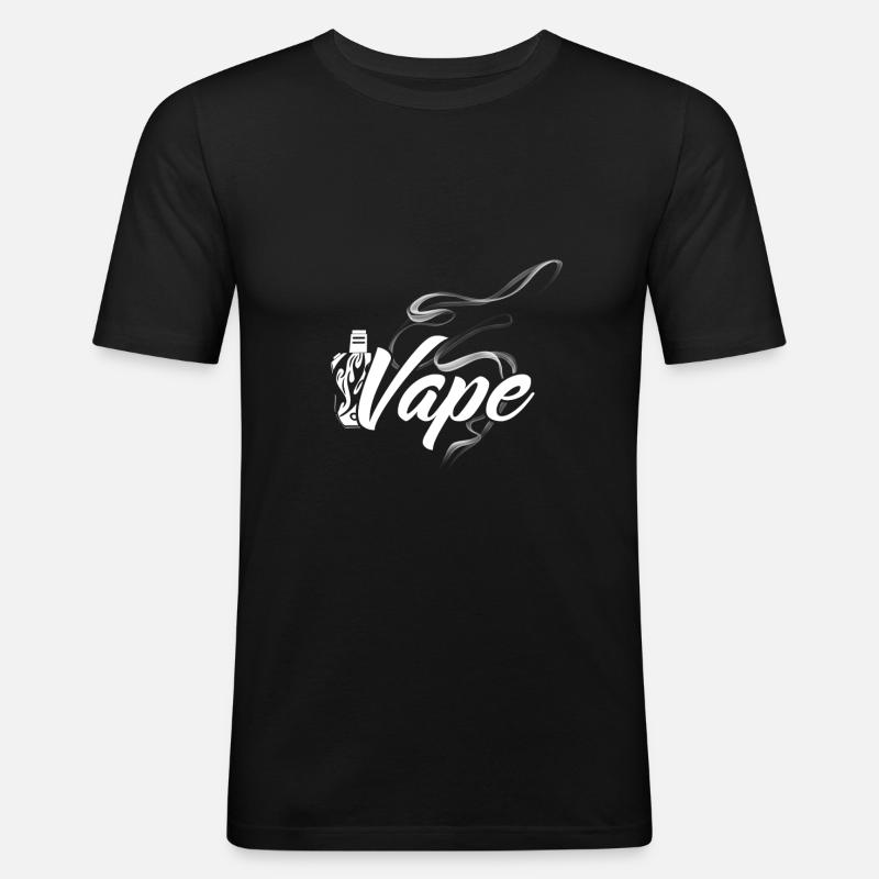 Vape - Männer Slim Fit T-Shirt - Schwarz