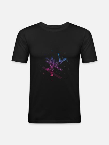 ISS - T-shirt près du corps Homme - noir
