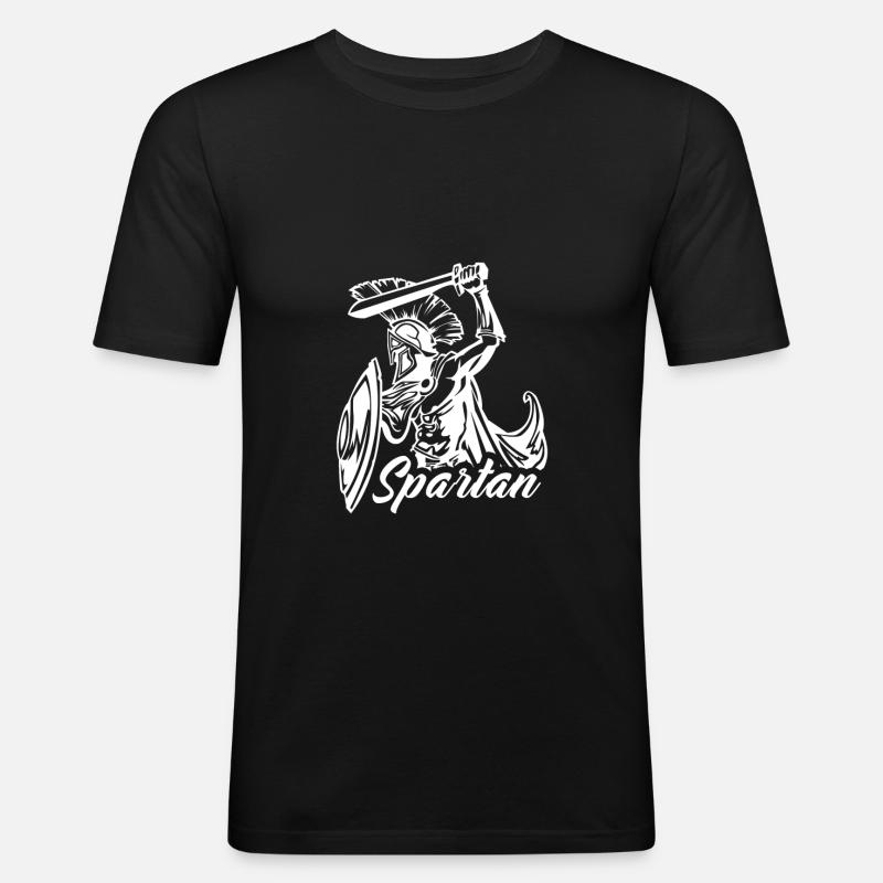 Sparta - Männer Slim Fit T-Shirt - Schwarz