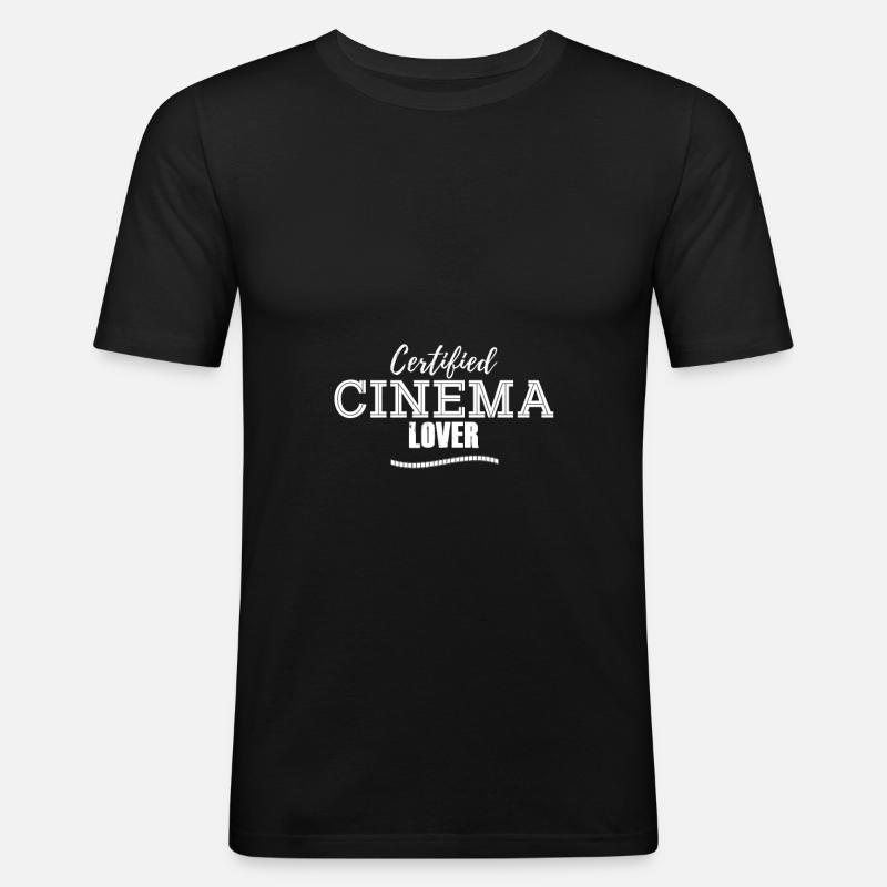 Kino - Männer Slim Fit T-Shirt - Schwarz