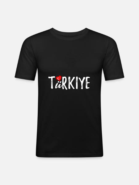 Türkiye - T-shirt près du corps Homme - noir
