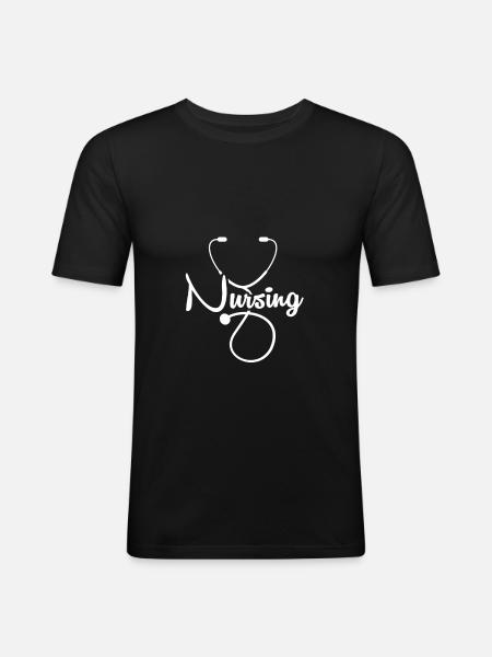 Nursing - Men's Slim Fit T-Shirt - black