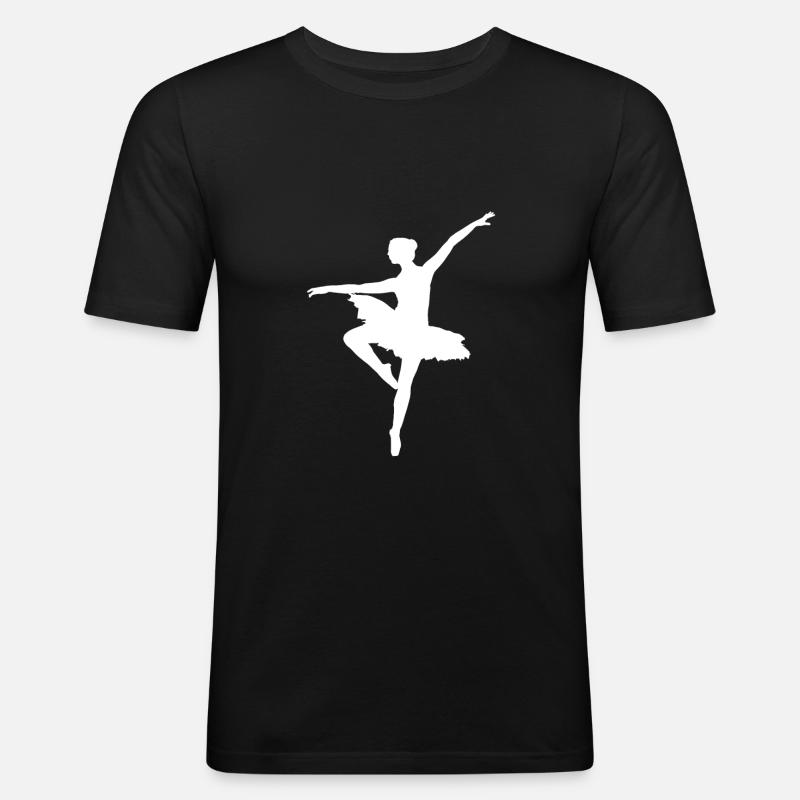 Ballett - Männer Slim Fit T-Shirt - Schwarz