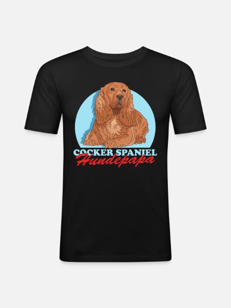 Cocker Spaniel Hund Far Cocker Spaniel Gave - Herre Slim Fit T-Shirt - sort