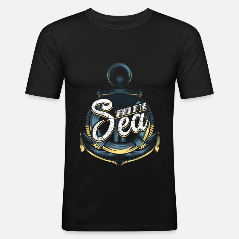 Krieger der See - Männer Slim Fit T-Shirt - Schwarz