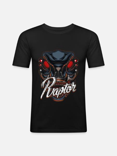 Robot Dino - Men's Slim Fit T-Shirt - black