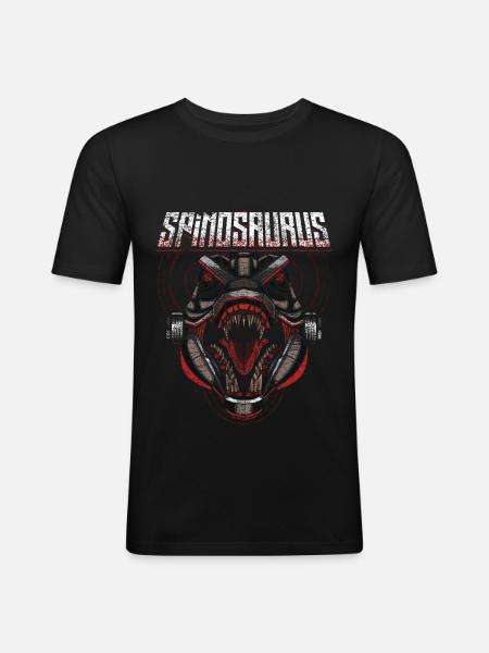 Robot Dino - Men's Slim Fit T-Shirt - black
