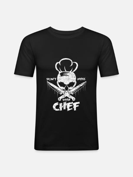 chef - T-shirt près du corps Homme - noir