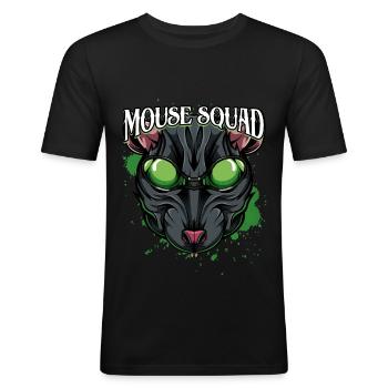 Mouse Squad | Animaux sauvages toxiques rat rongeur cadeau - T-shirt près du corps Homme - noir - Devant - Nik (191cm)