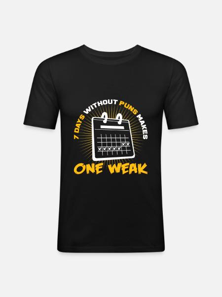 pun - Men's Slim Fit T-Shirt - black