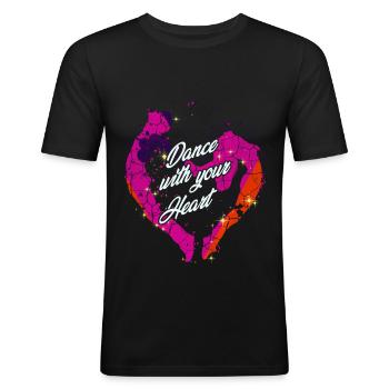 dance - Men's Slim Fit T-Shirt - black - Front - Nik (191cm)