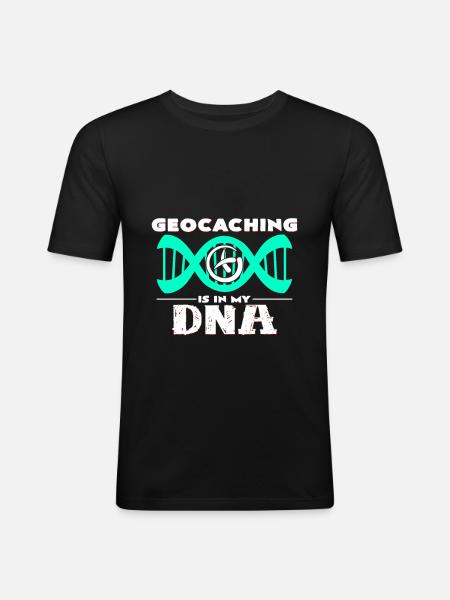 Geocaching - T-shirt près du corps Homme - noir