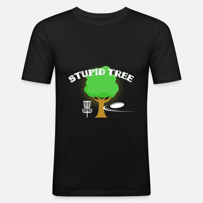 Discgolf - Männer Slim Fit T-Shirt - Schwarz