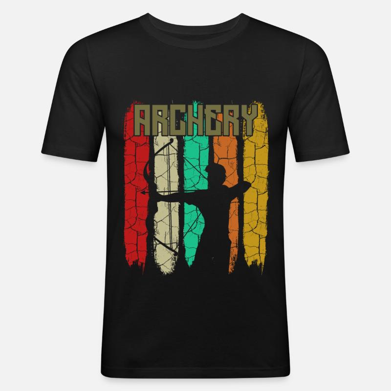 Bogenschütze - Männer Slim Fit T-Shirt - Schwarz
