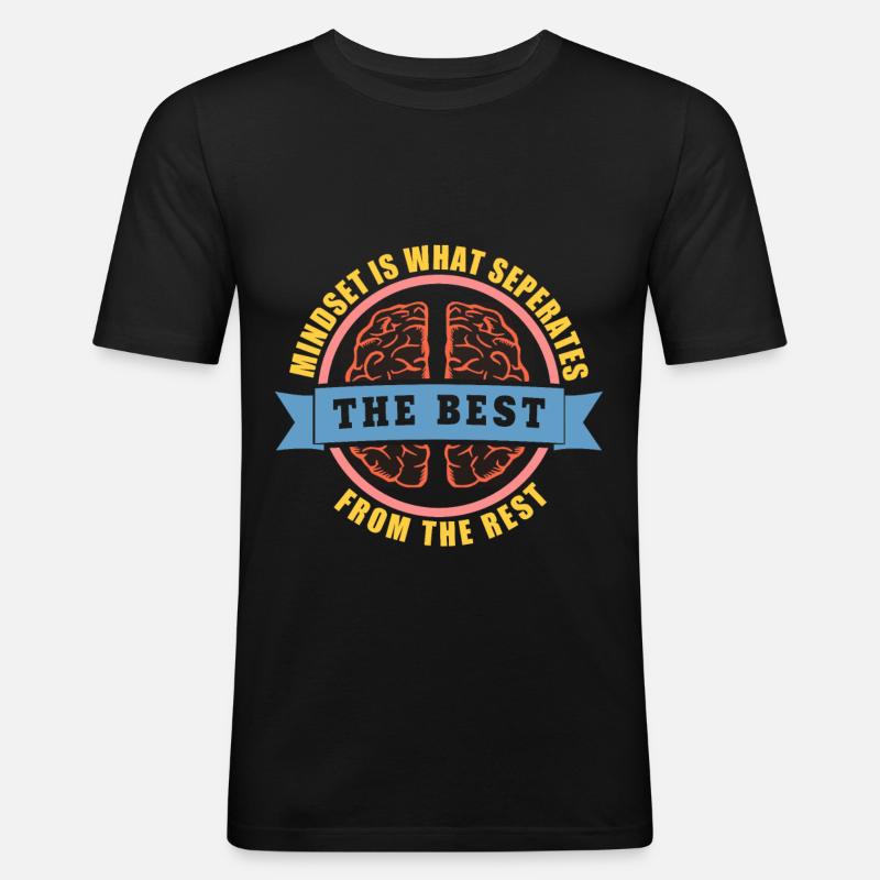 Mindset - Männer Slim Fit T-Shirt - Schwarz