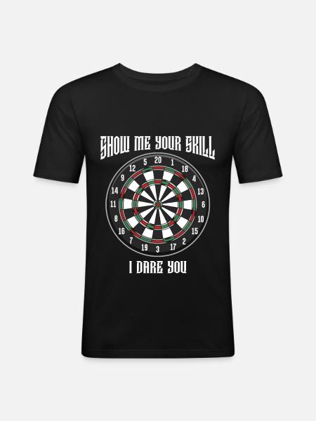Dart - Männer Slim Fit T-Shirt - Schwarz