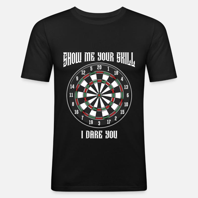 Dart - Männer Slim Fit T-Shirt - Schwarz