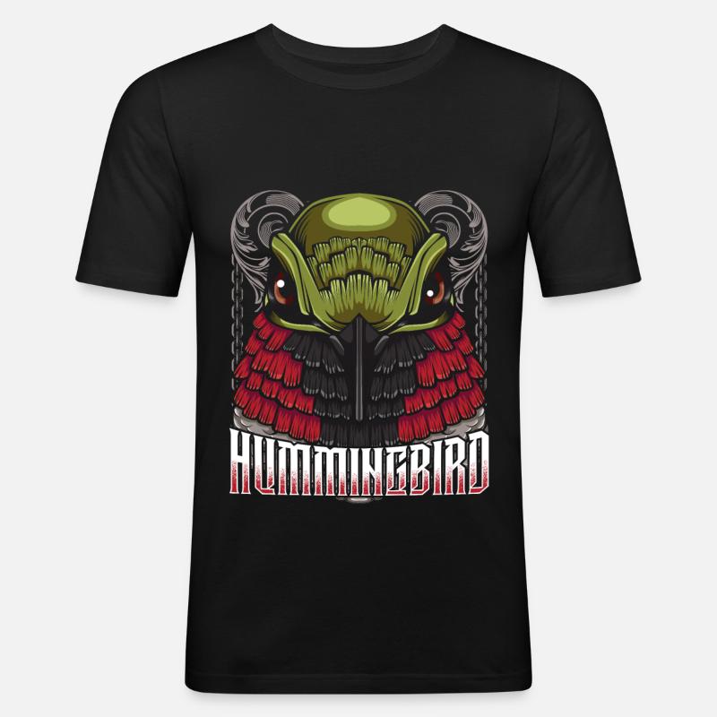 Kolibri - Männer Slim Fit T-Shirt - Schwarz