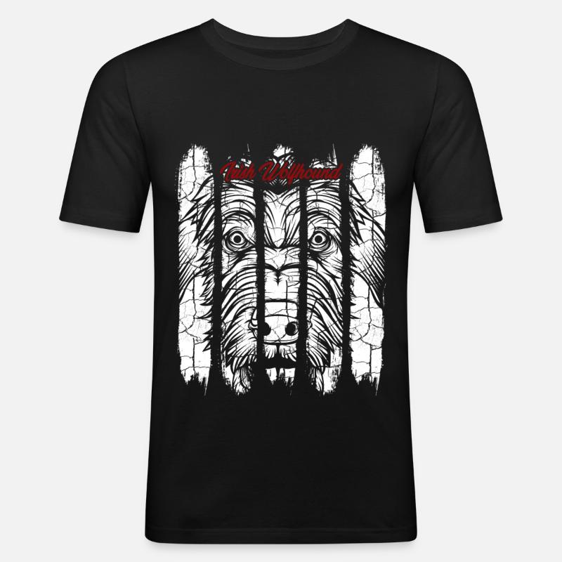 Irish Wolfhound - Men's Slim Fit T-Shirt - black