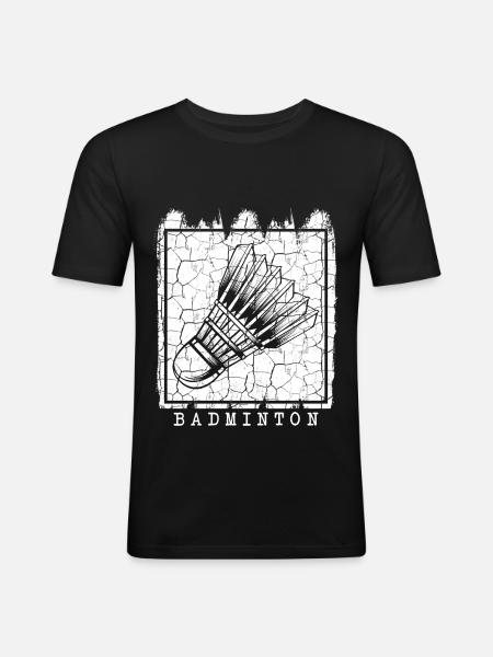 Badminton - Men's Slim Fit T-Shirt - black