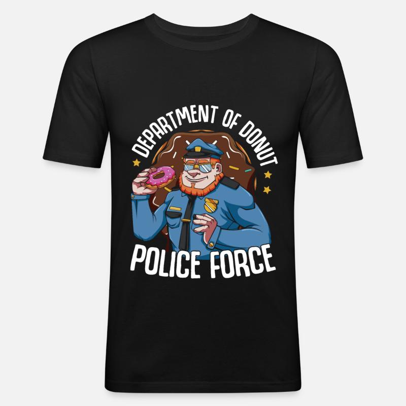 Donut - Männer Slim Fit T-Shirt - Schwarz