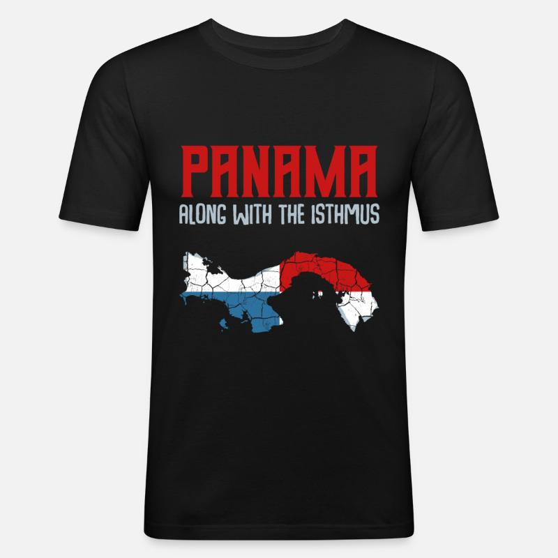 Panama - Männer Slim Fit T-Shirt - Schwarz